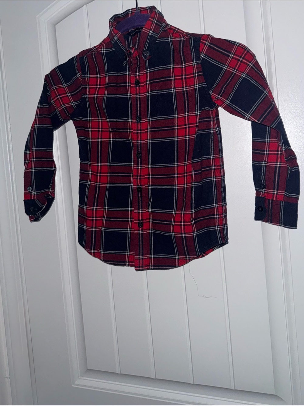 Kids Plaid Button-Up Shirt - Red & Black